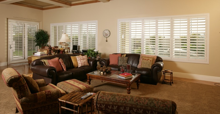 Fort Myers basement with french door shutters.